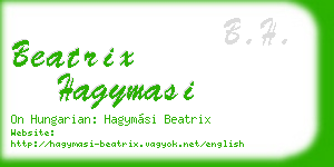 beatrix hagymasi business card